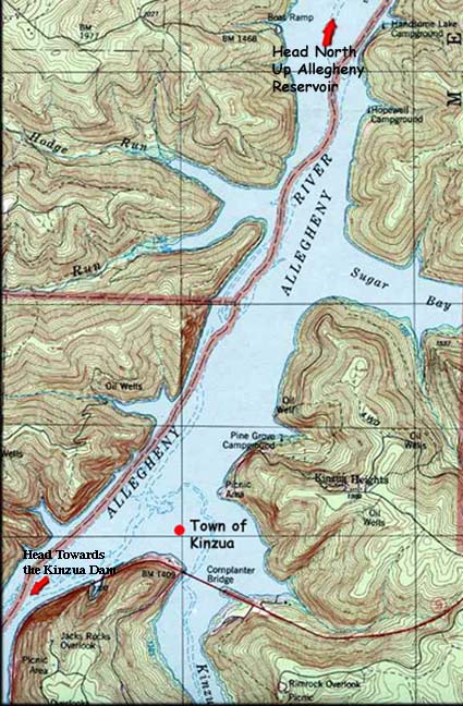 Kinzua Dam Topo Map